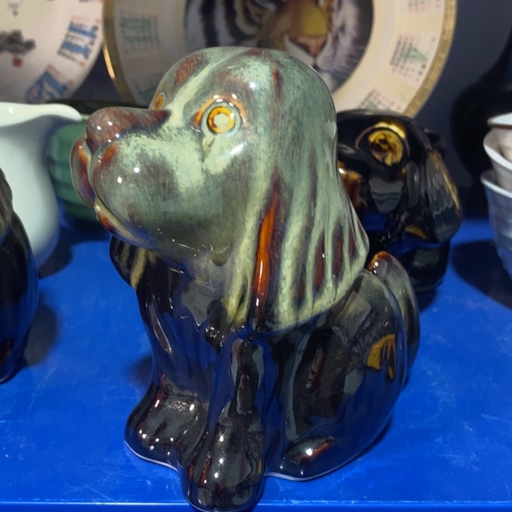 瓷片窑变狗狗旺财