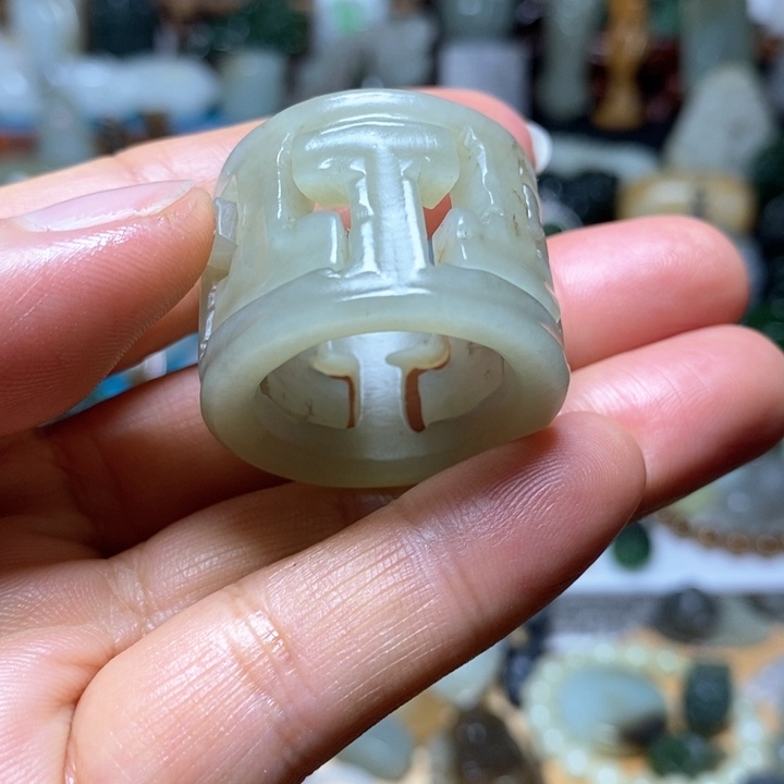 和田玉未镶嵌戒指