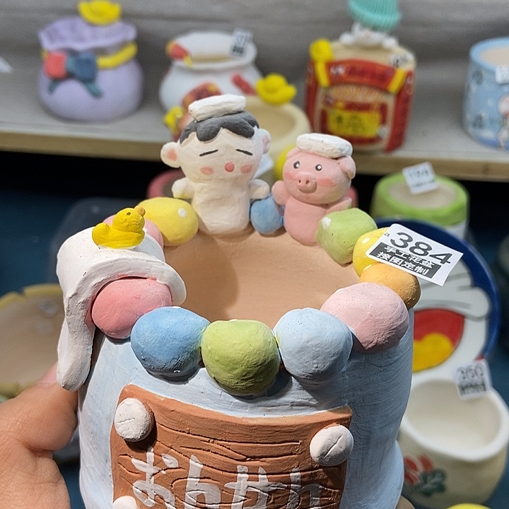 红陶384 1.22 手工盆接图定制