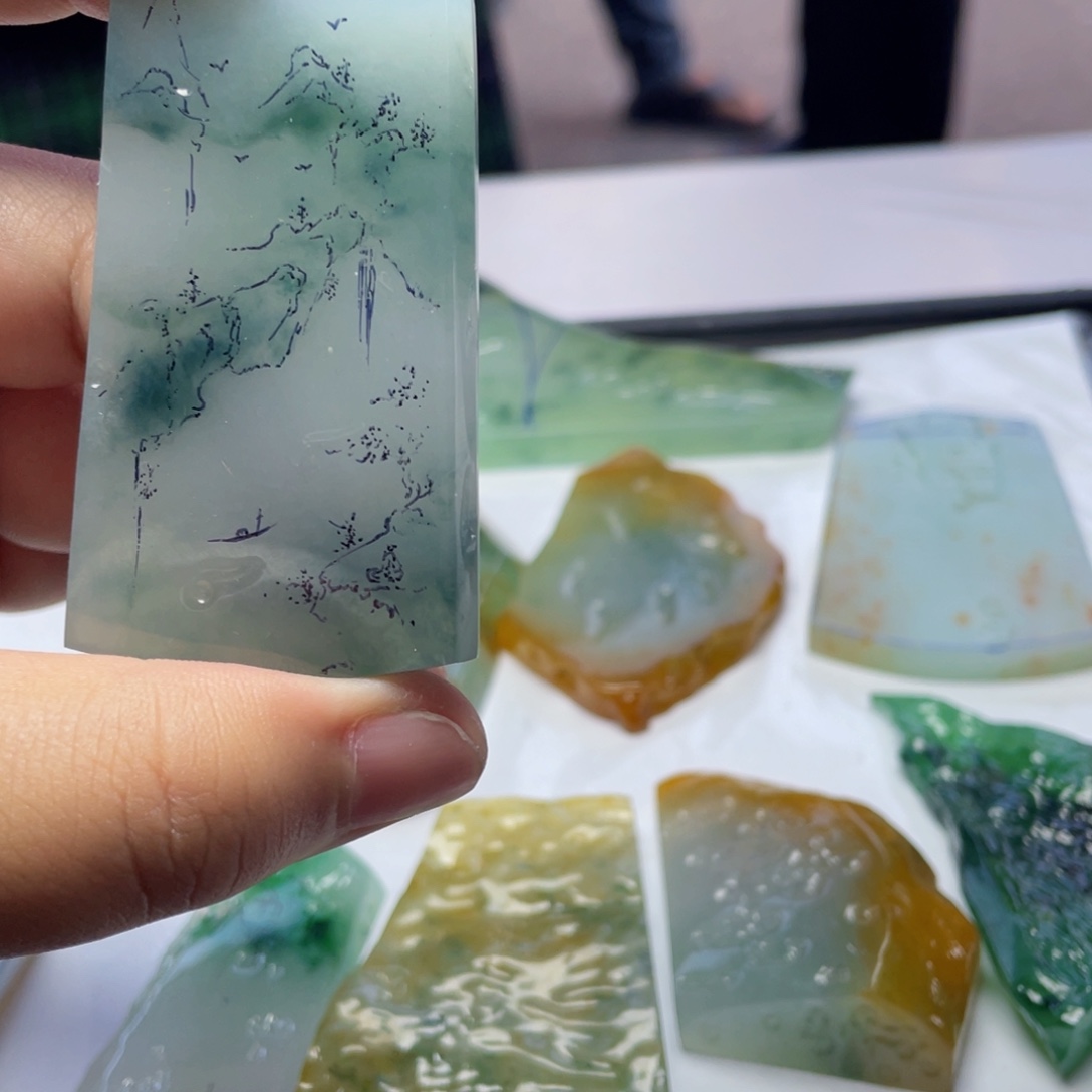 定制翡翠未镶嵌无事牌