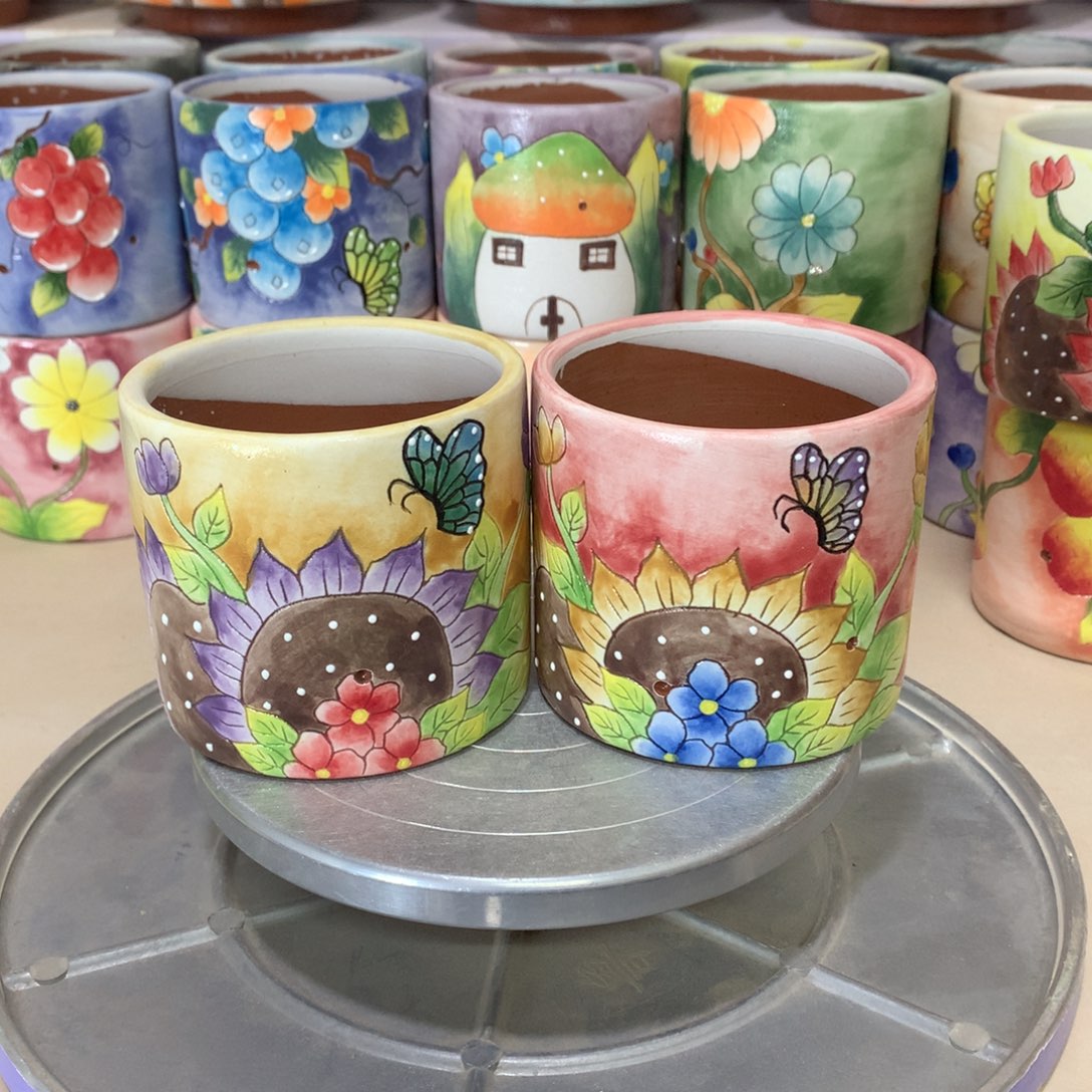 福利花盆，手绘花盆