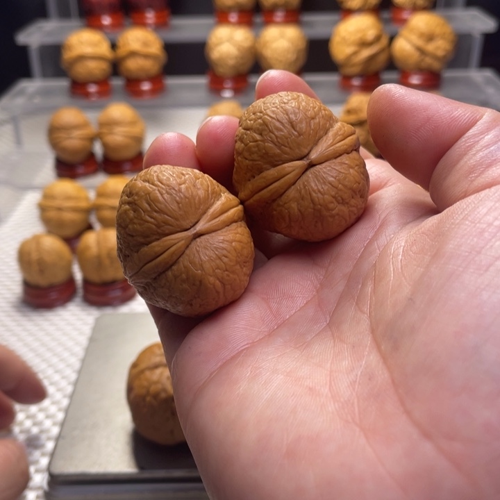 文玩核桃把件2仙鹤顶