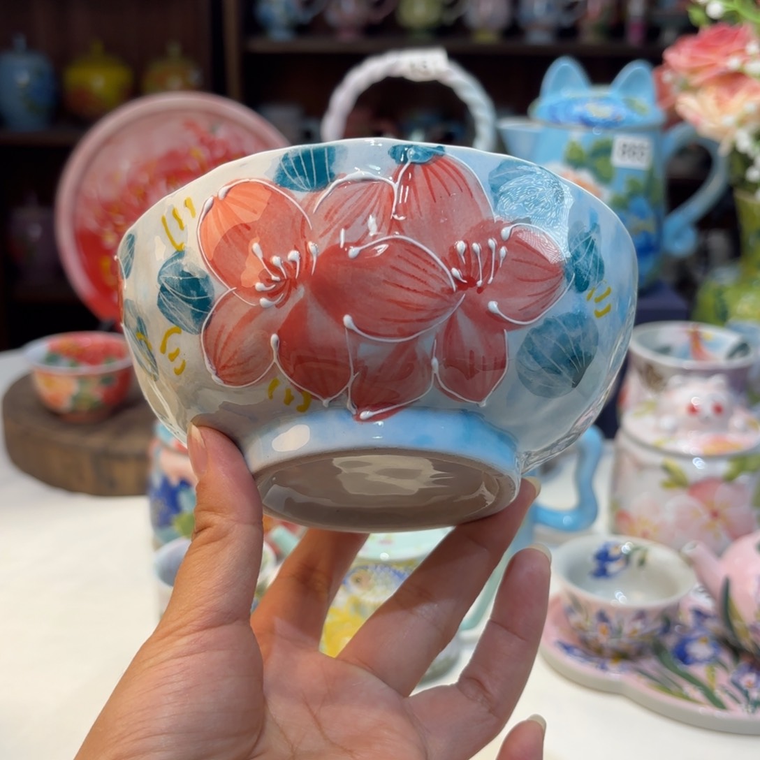 景德镇手绘高温釉下彩陶瓷茶具