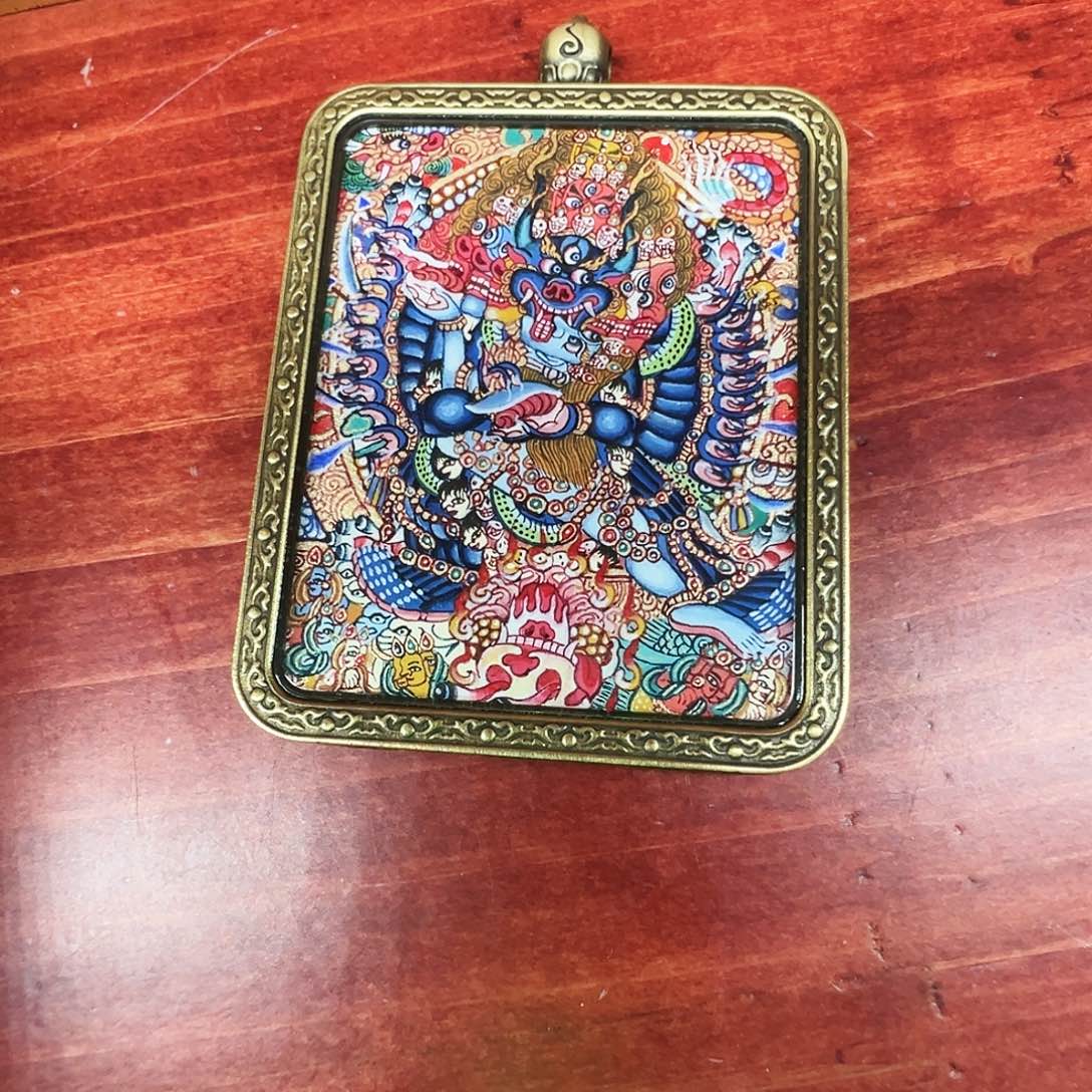 吊坠全手绘热贡矿卡大威德