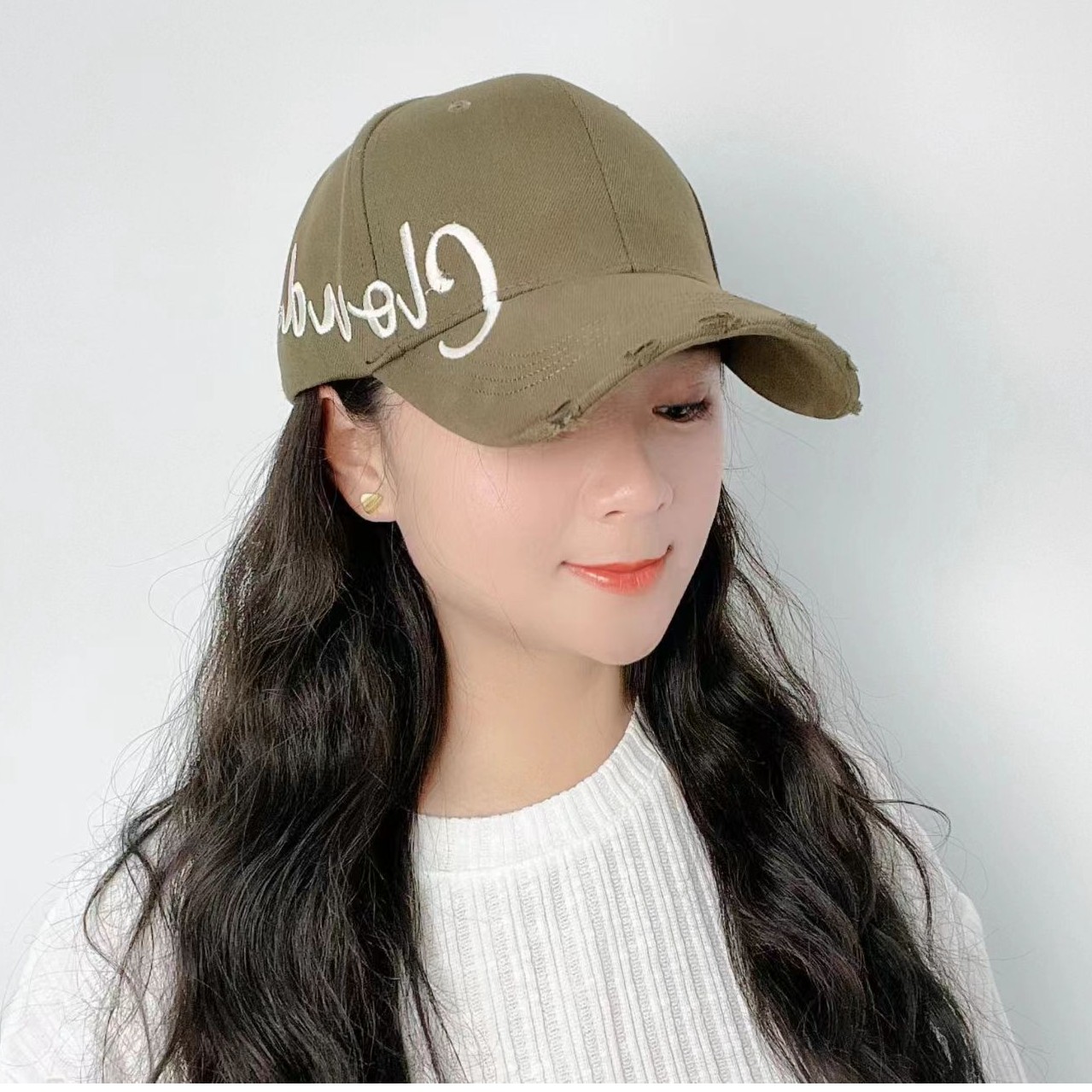 【大标刺绣C】破洞新款四季休闲棒球帽时尚百搭潮流韩版ins网红情侣