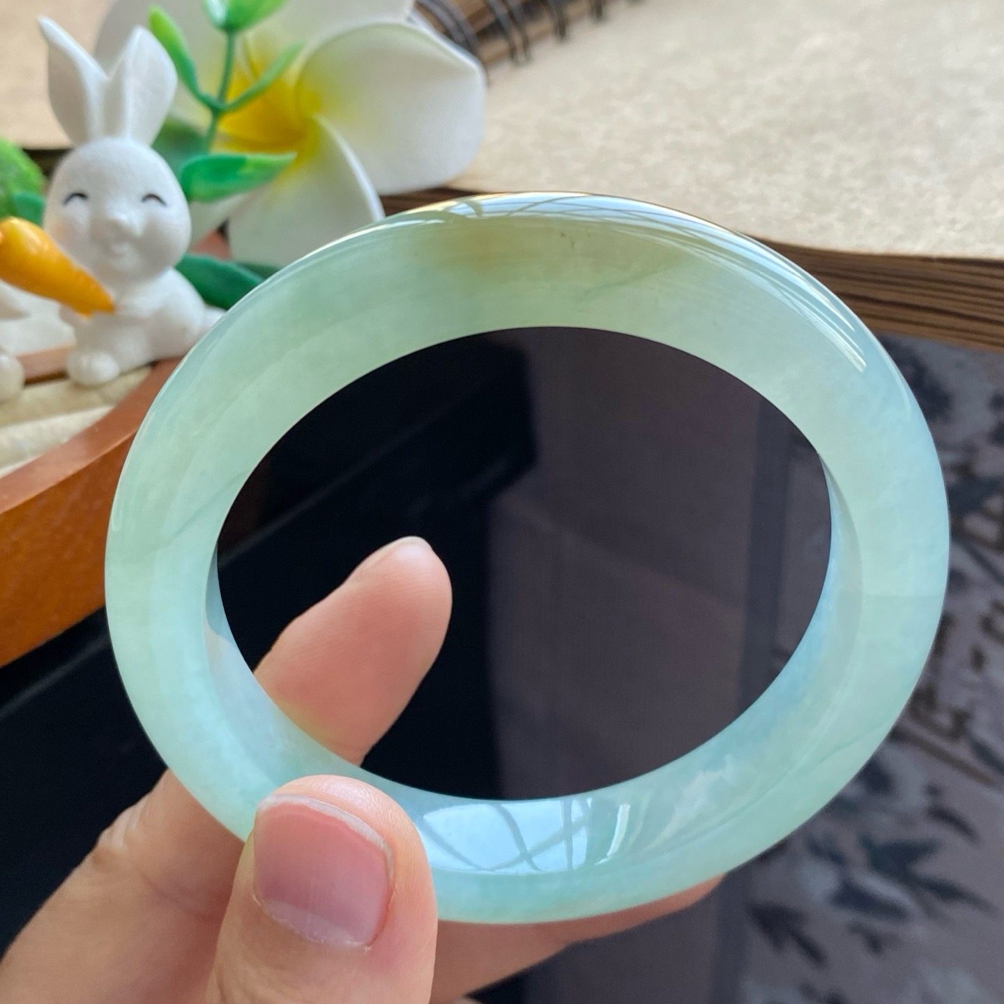 03.16批1929号57.1-11.8-9.1！美轮美奂的双色镯！天然翡翠