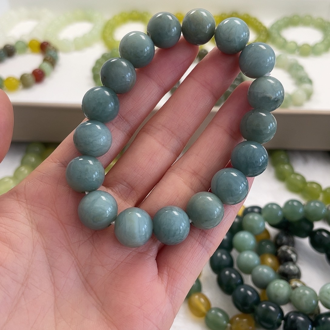 风***人蛇纹石玉未镶嵌手串