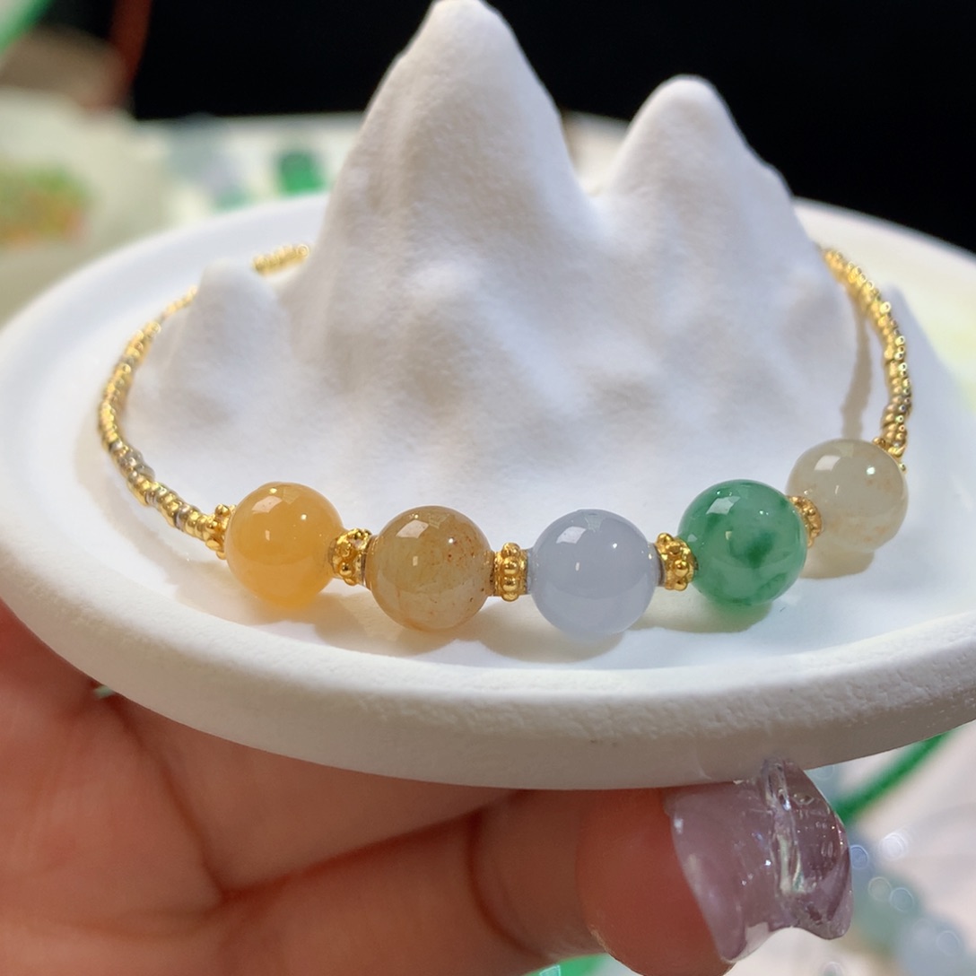 翡翠散珠冰种珠珠 毛货