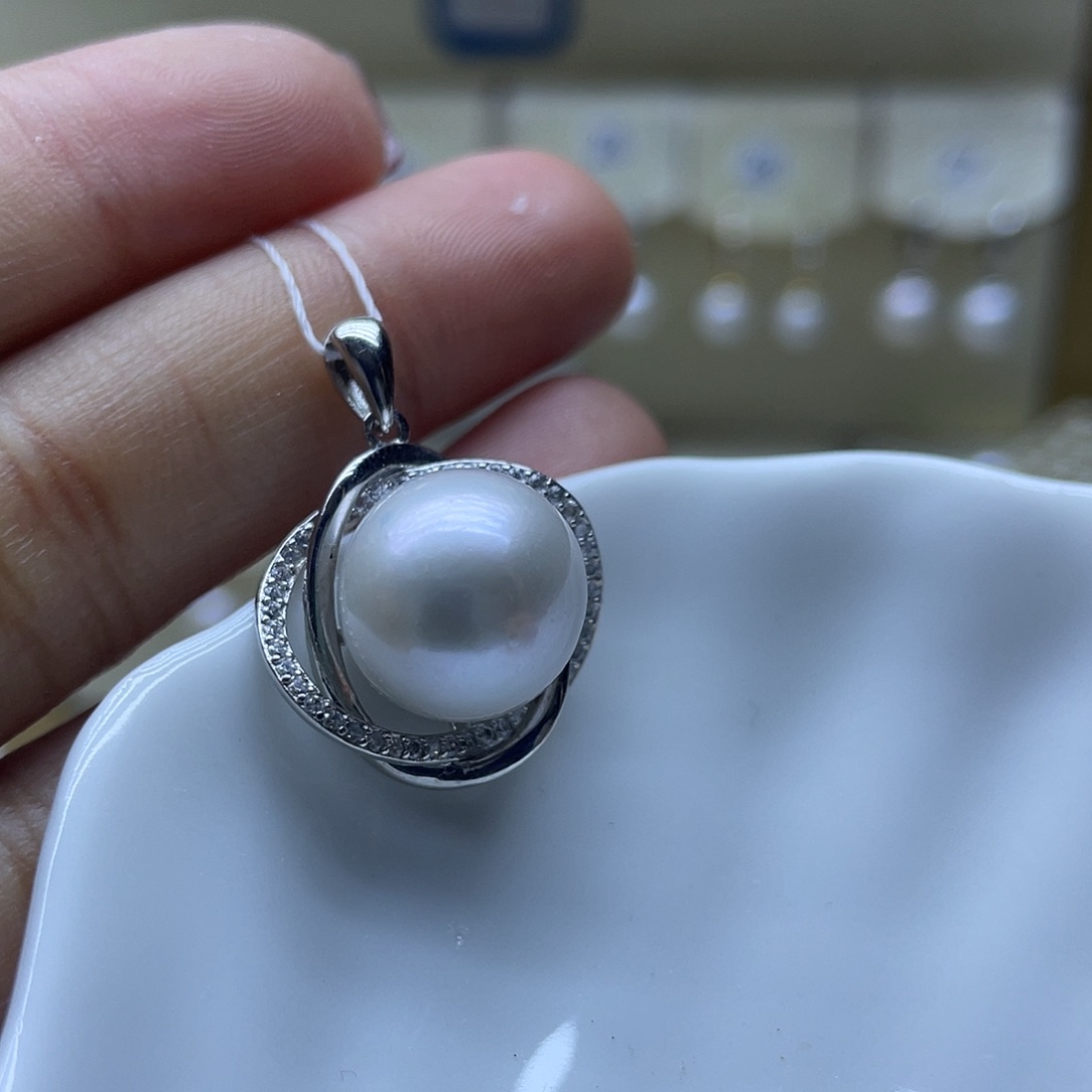 淡水珍珠颈饰银S925镶嵌