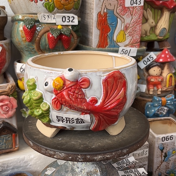 粗陶材质多肉花盆