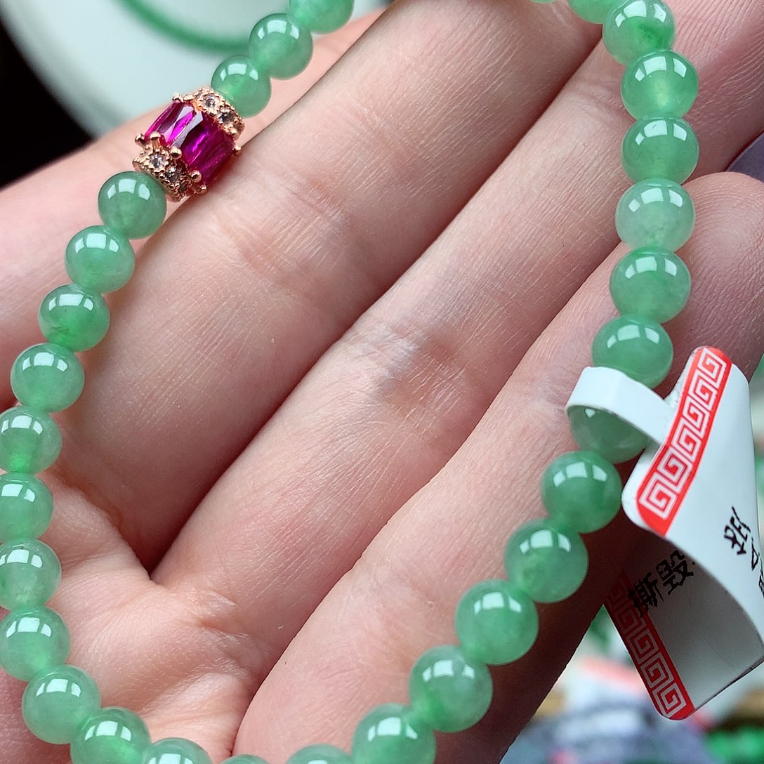 翡翠未镶嵌毛衣链翡翠