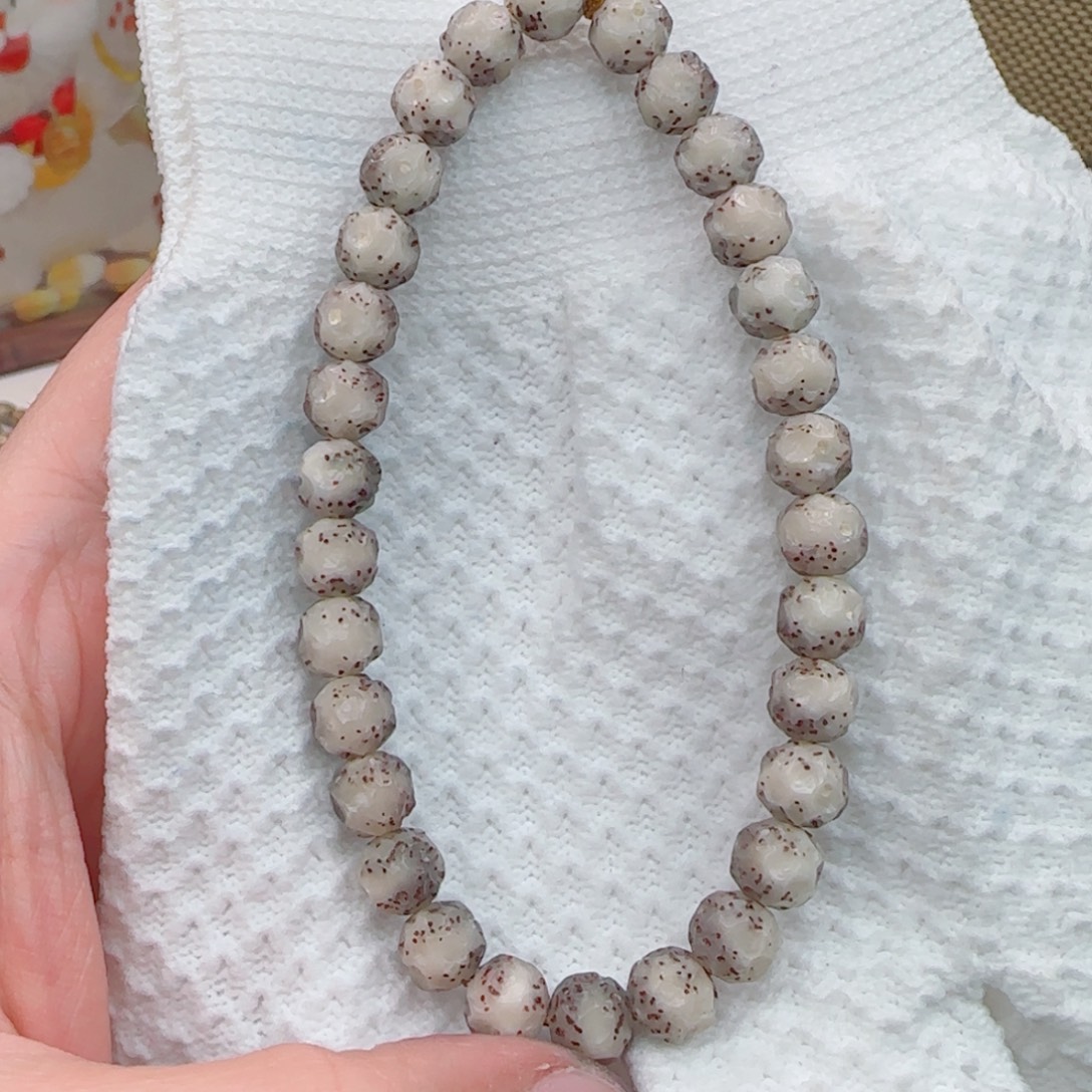 手串星月菩提白冰糖精工无相爆米花8*7