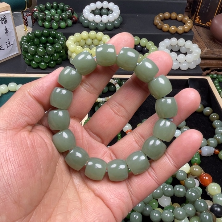 和田玉手串未镶嵌P*C