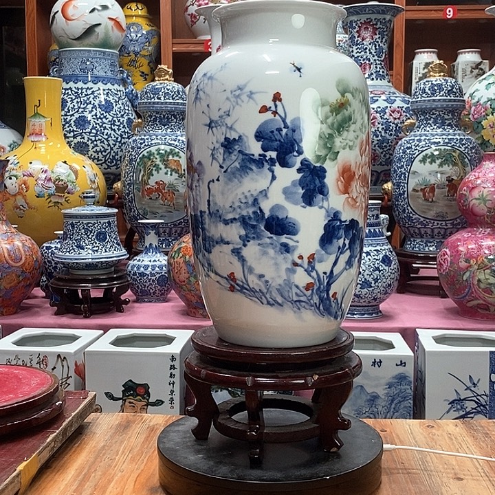 景德镇陶瓷手工手绘花瓶摆件