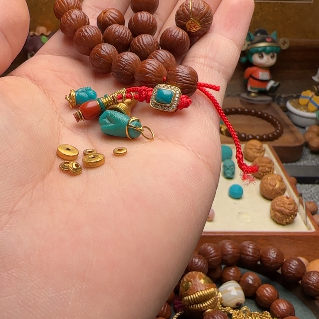 行***止猴头核桃吊坠套装