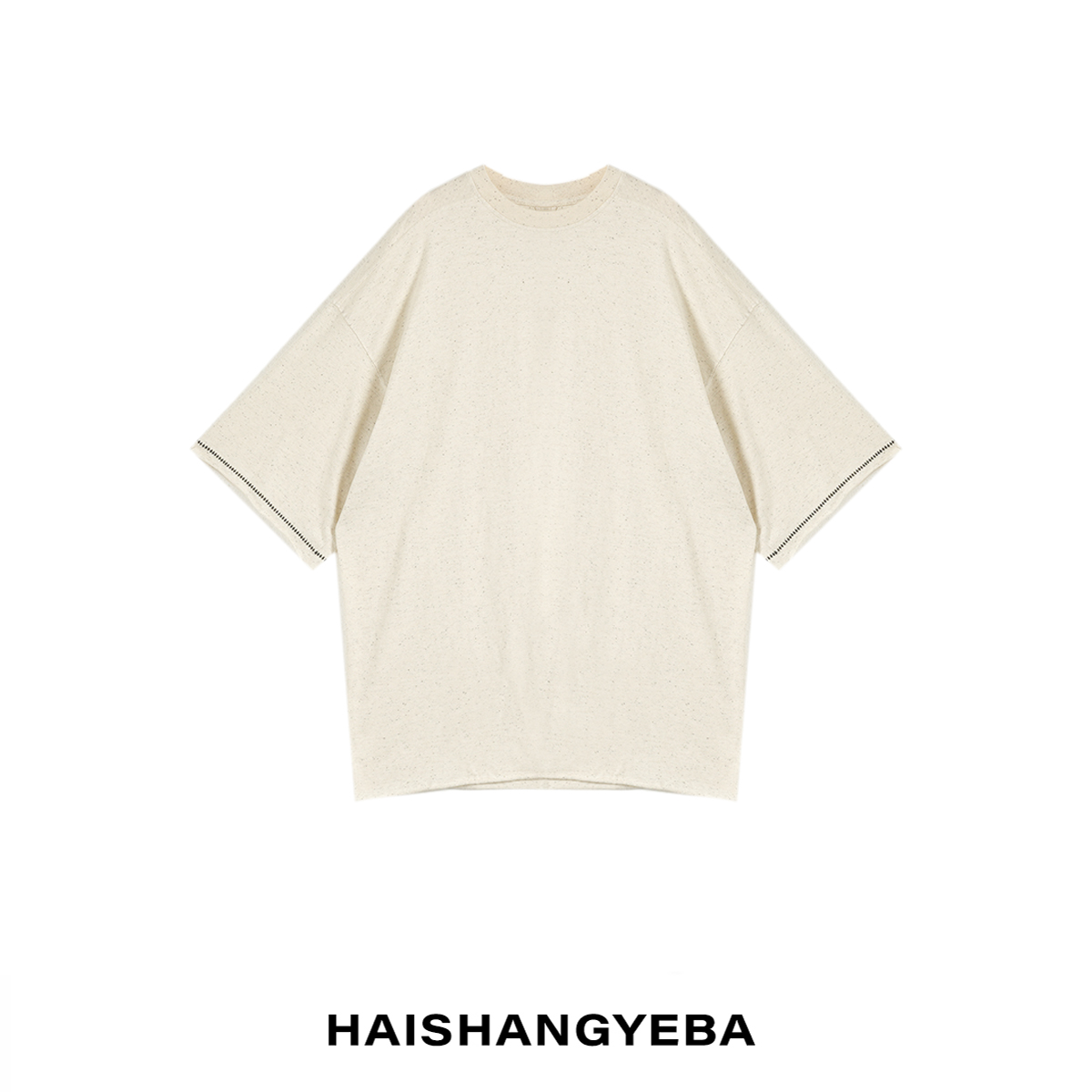【海上叶爸】新款2025夏季百搭棉圆领宽松休闲中长款T恤