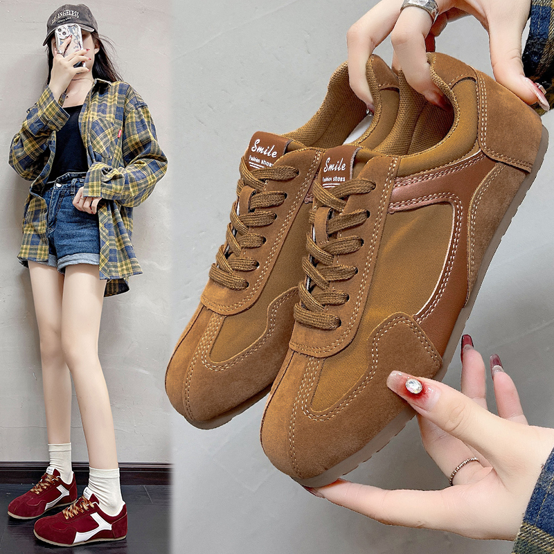 德训鞋女款爆款2025新款潮牌女鞋夏季透气复古板鞋软底休闲鞋运动