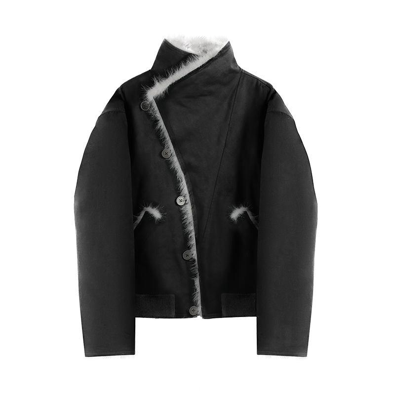 Slight Vogue "gipsy" 旧银扣交襟bomber游牧外套棉服SV4242