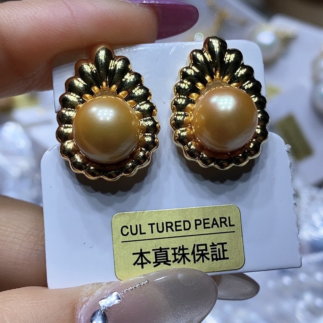 未镶嵌淡水珍珠耳钉