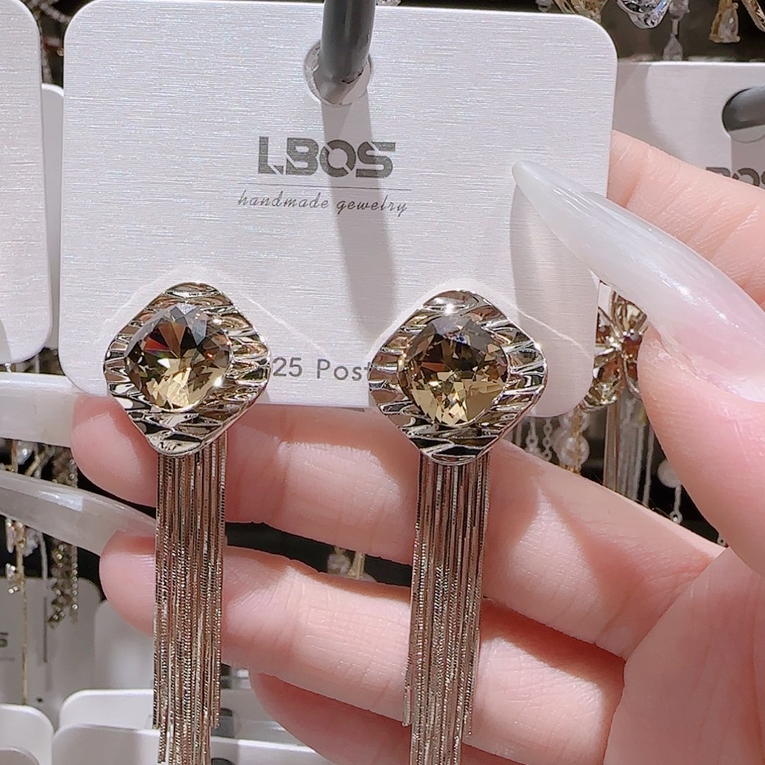 锆石铜合金925银耳环