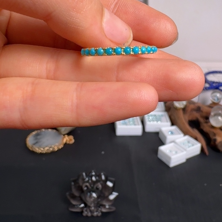 【闪购商品】海蓝宝石戒圈银S925镀金镶嵌40y yy uy uu uu