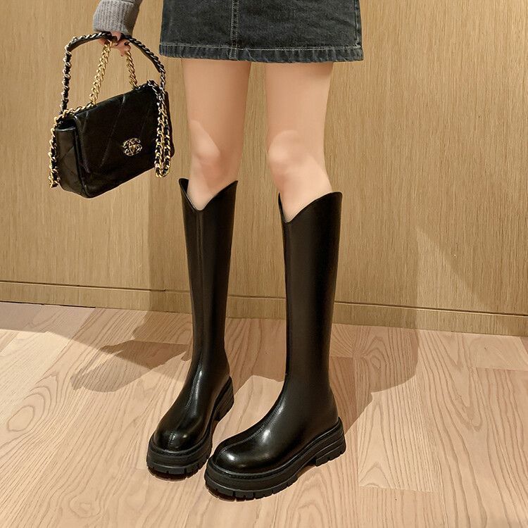 时装靴小个子骑士沙丘废土风职场休闲风newvintage靴子女长筒靴