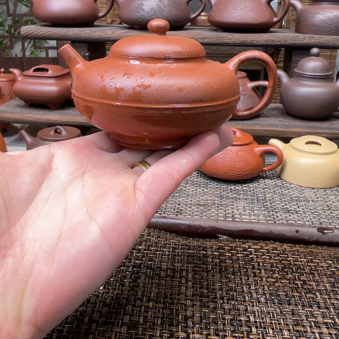 紫砂茶壶宜兴原矿紫砂手工制150