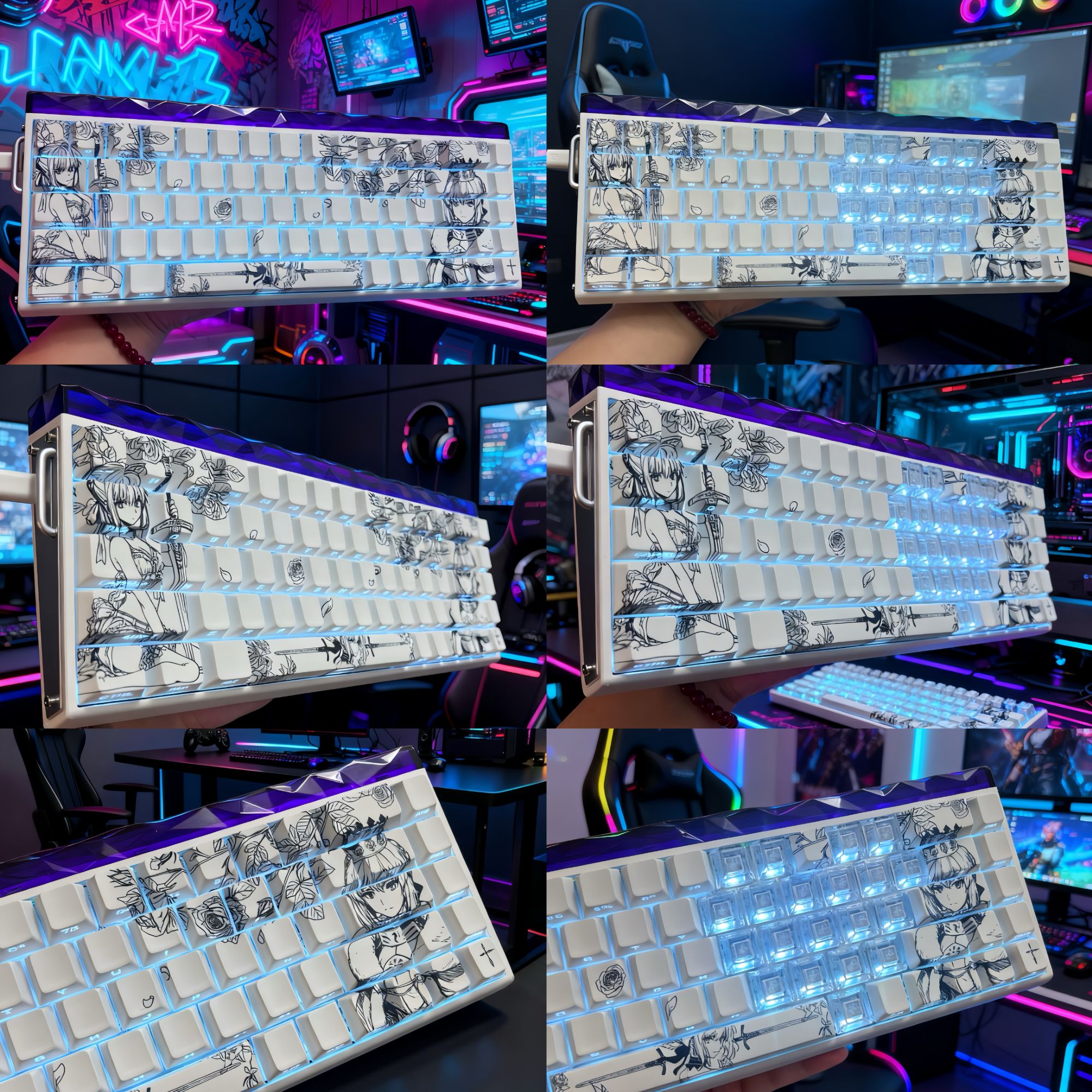 saber2.0键帽侧刻全套透光ace68 x87MT87醉鹿a75迈从jet756587等