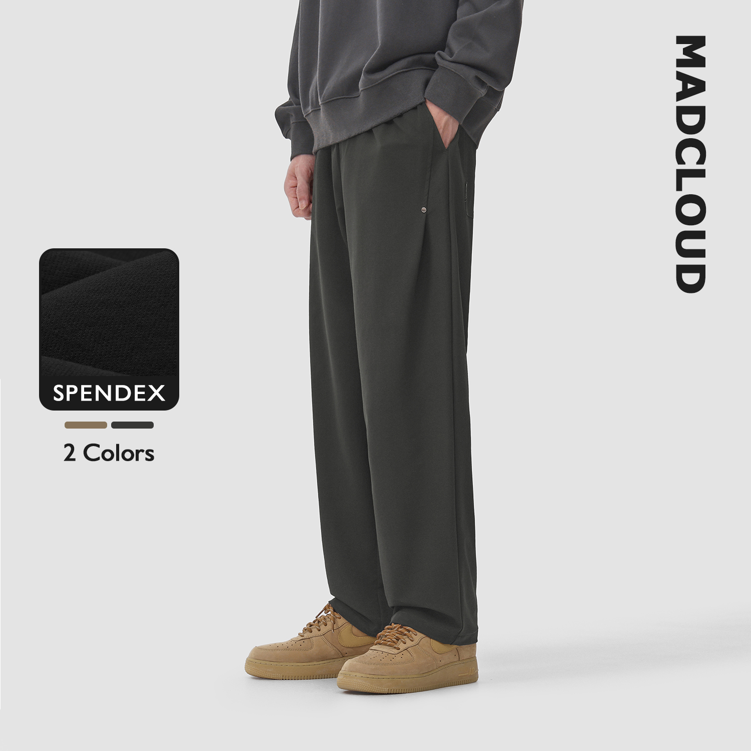 MAD官方 | Madcloud美式潮牌cargo户外垂感工装裤春秋休闲裤男