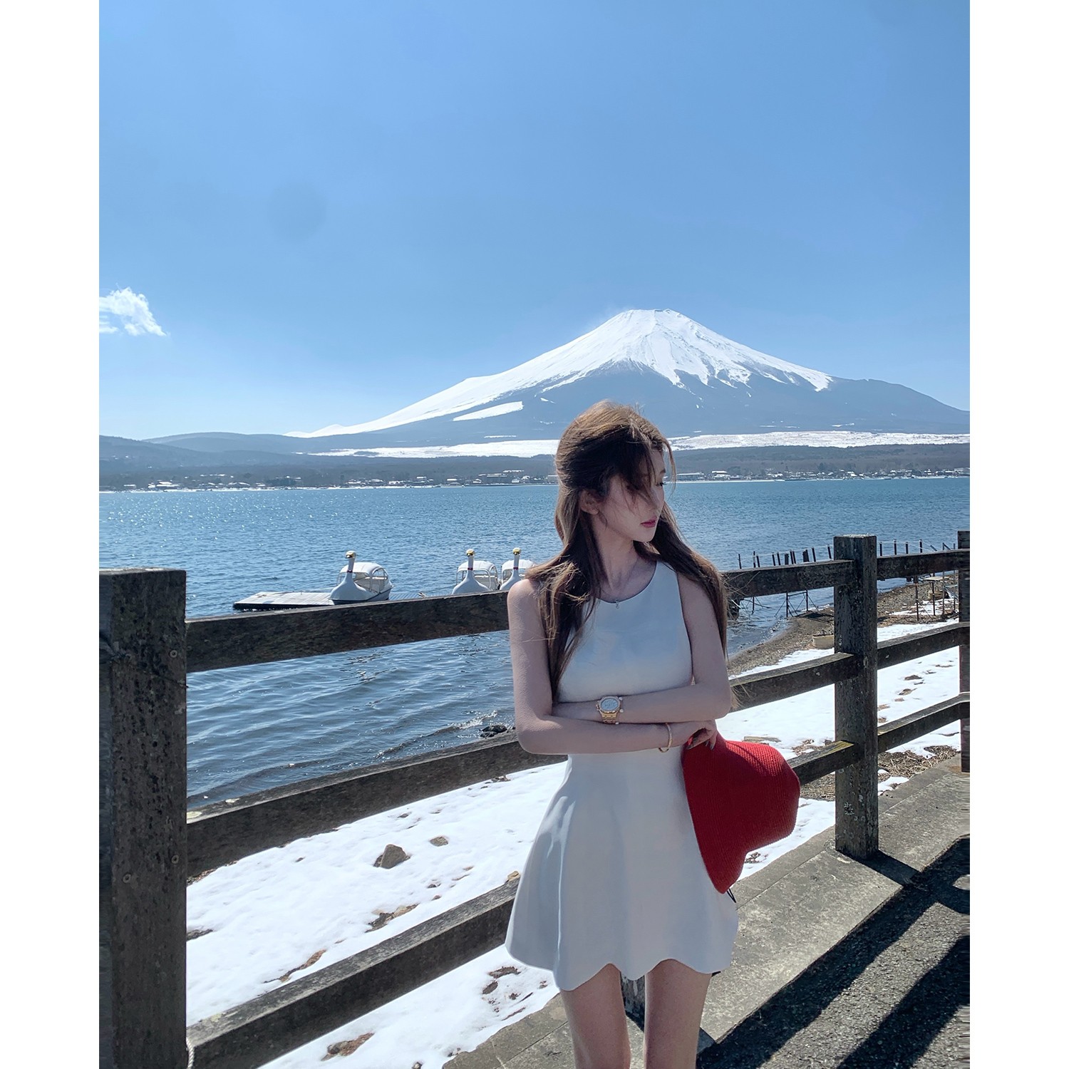 轻奢潮牌款眼泪女王黑色无袖连衣裙女夏收腰高级感白色优雅裙子