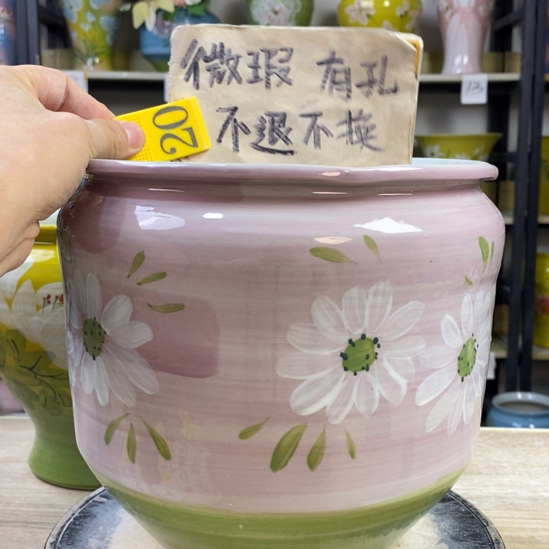 景德镇手工手绘陶瓷花盆