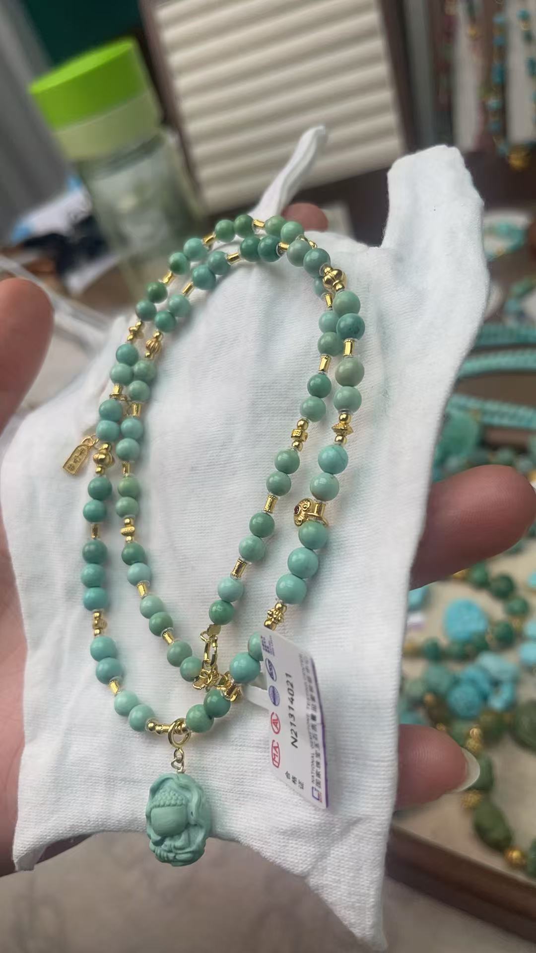 雅致家手工百搭（多样性发其一）绿松石项链