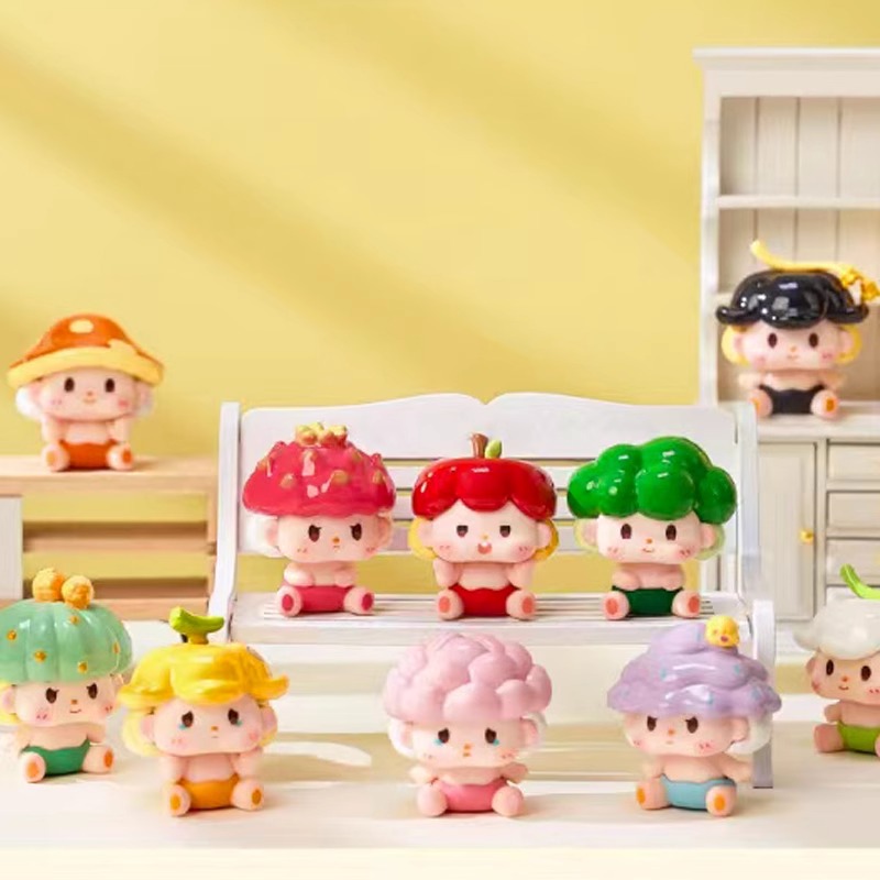 可可【拆盒】憨豆baby吃果果萌粒（踩尾巴）系列潮玩盲盒代拆