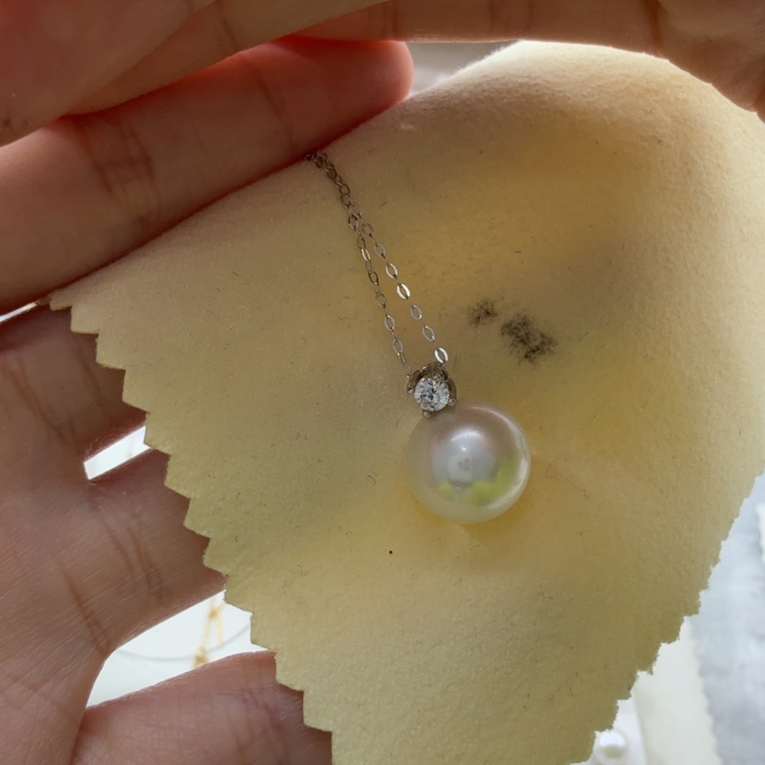 银S925镶嵌淡水珍珠颈饰