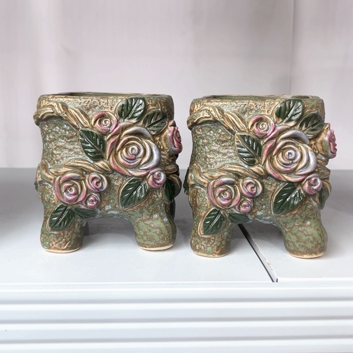 紫砂花盆粗陶材质多肉花盆