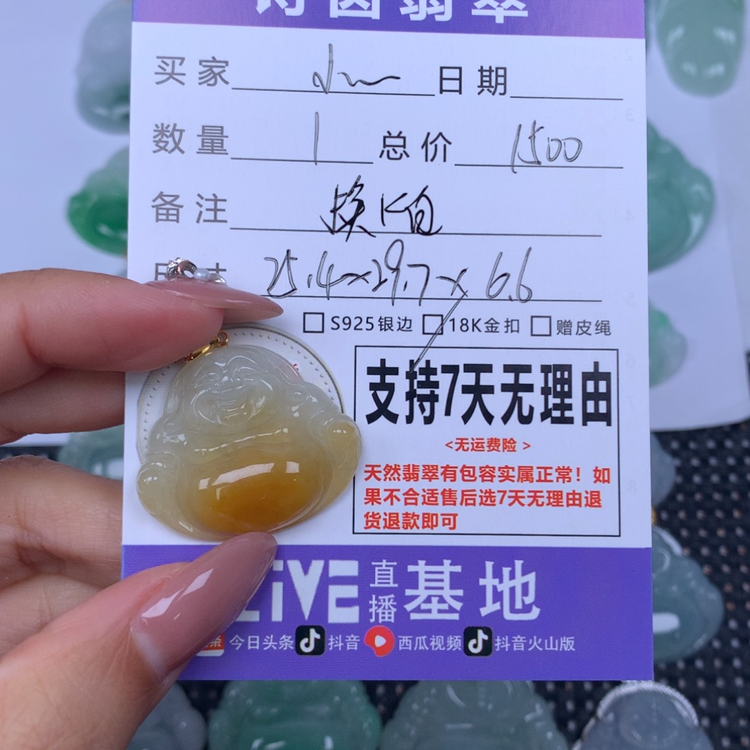 小***鄧翡翠未镶嵌颈饰天然