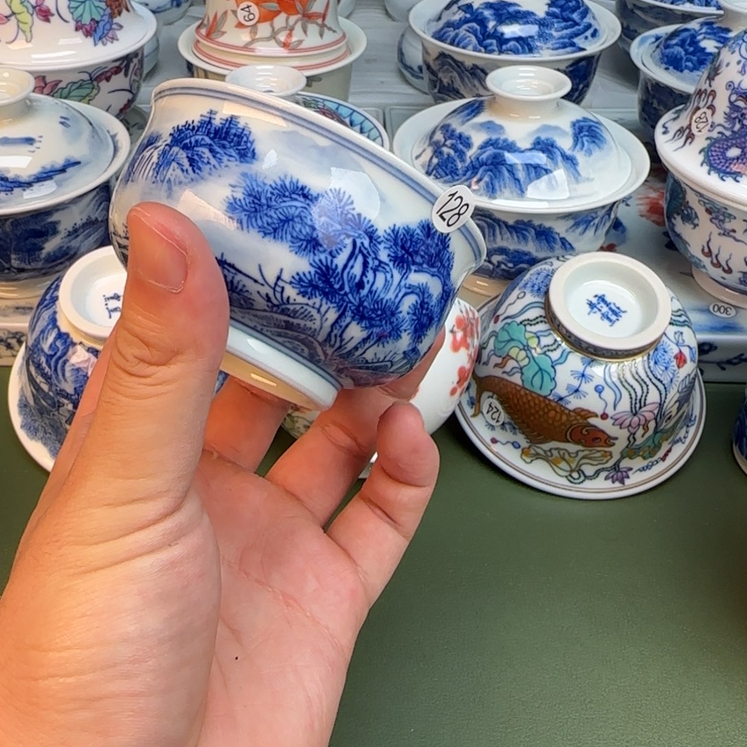 彦祖纯手工手绘茶具128