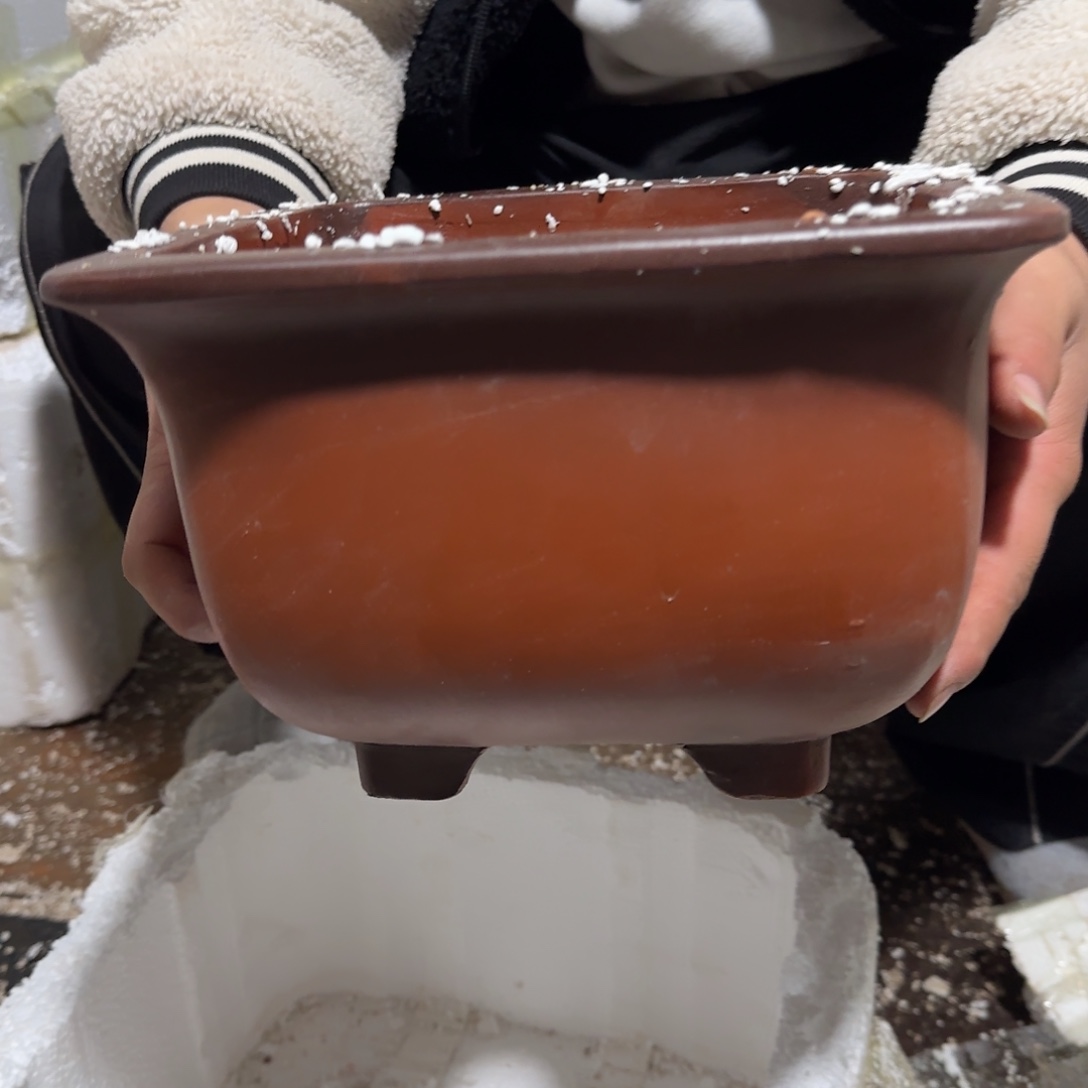 紫砂花盆口径18.13好