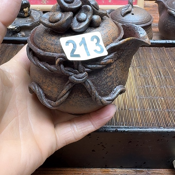纯手工制作粗陶茶具