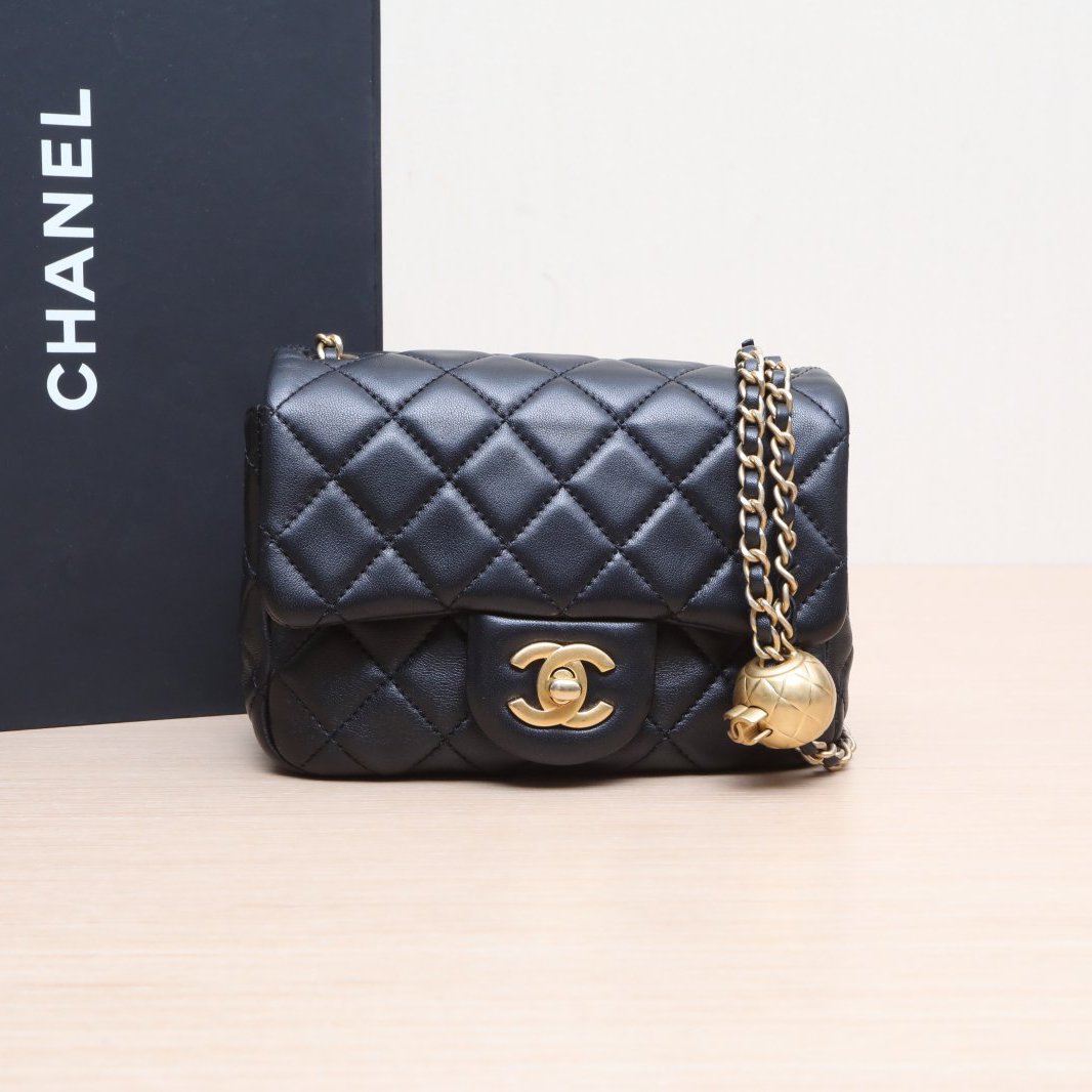 95新 Chanel/香奈儿 小花佳珊P244999269 CF 方胖子 芯片 金球