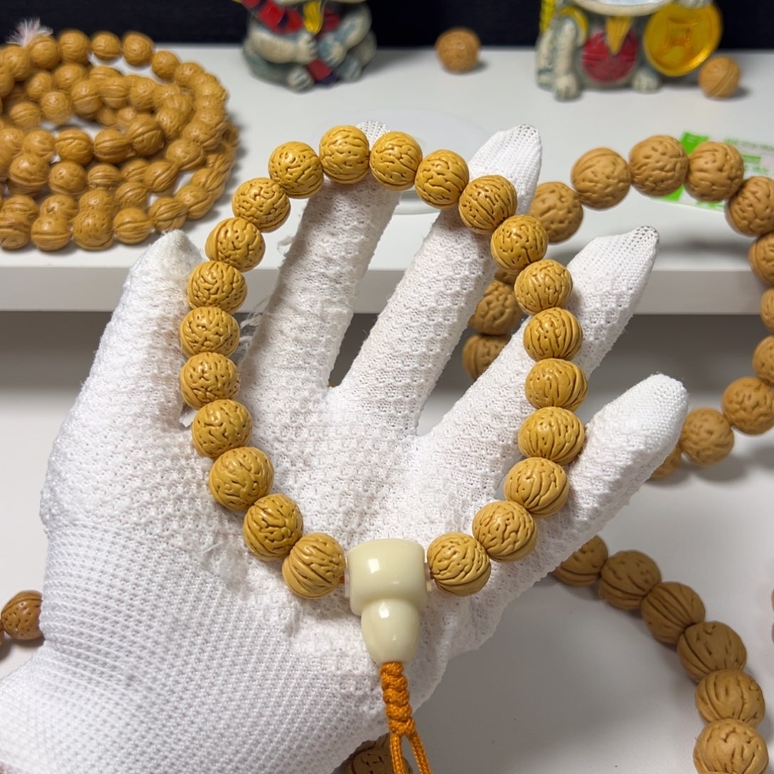 山***鸟桃核手串野生桃核