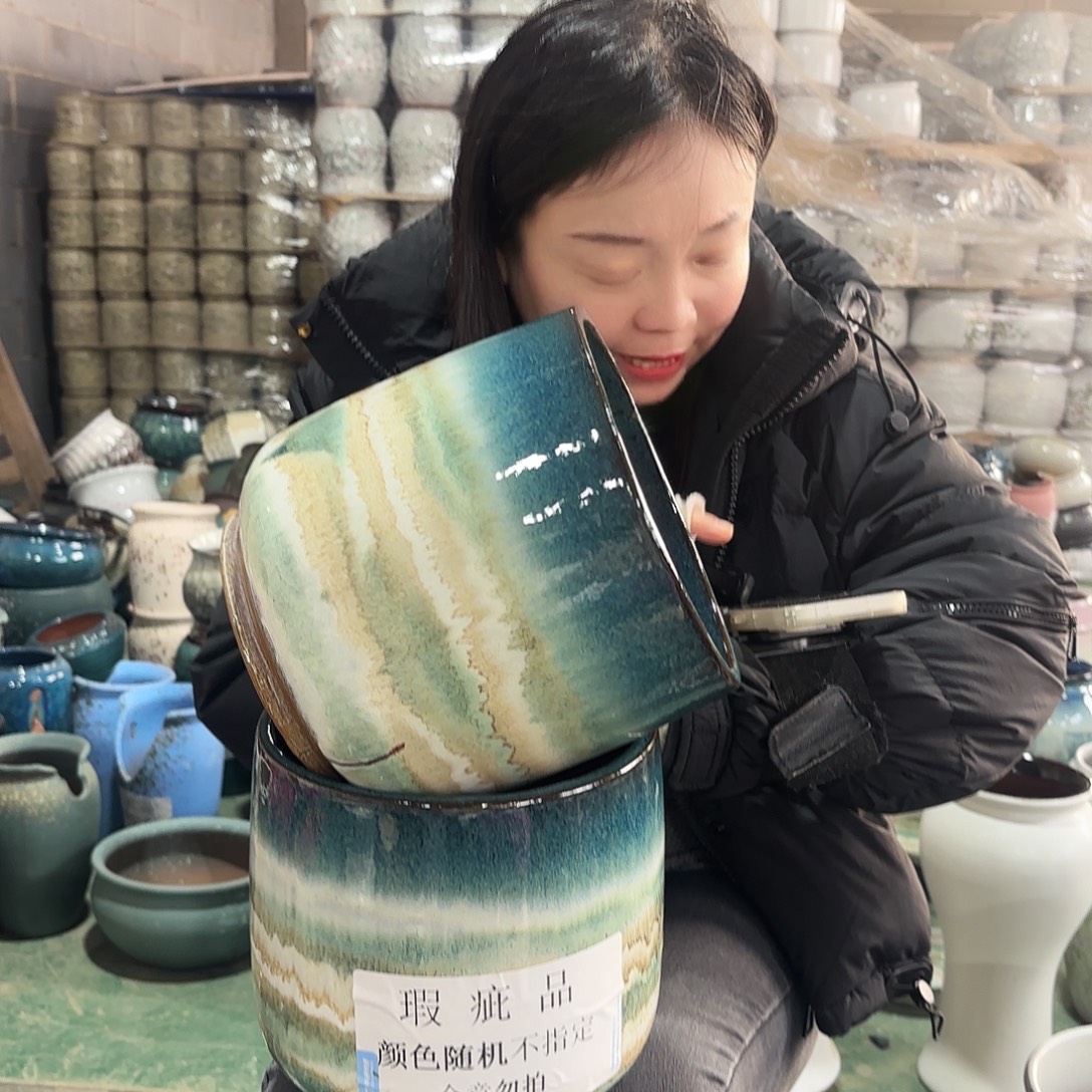 瑕疵两个高20/19红陶