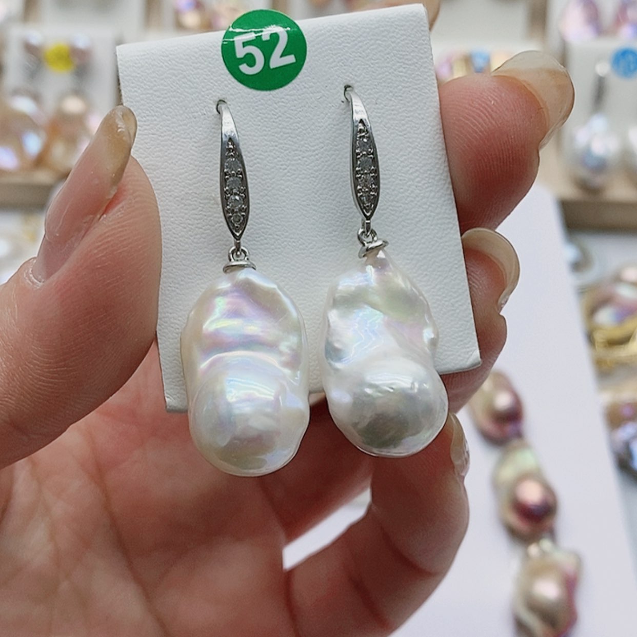 【闪购商品】银S925镶嵌淡水珍珠耳饰