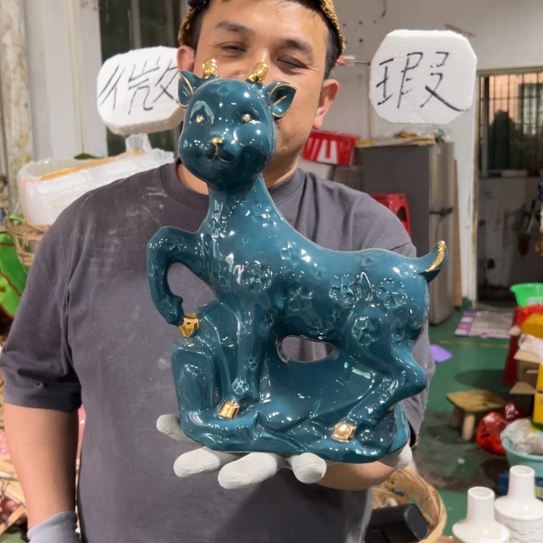 摆件98 号高中低温陶瓷工艺瓶（部分微瑕）