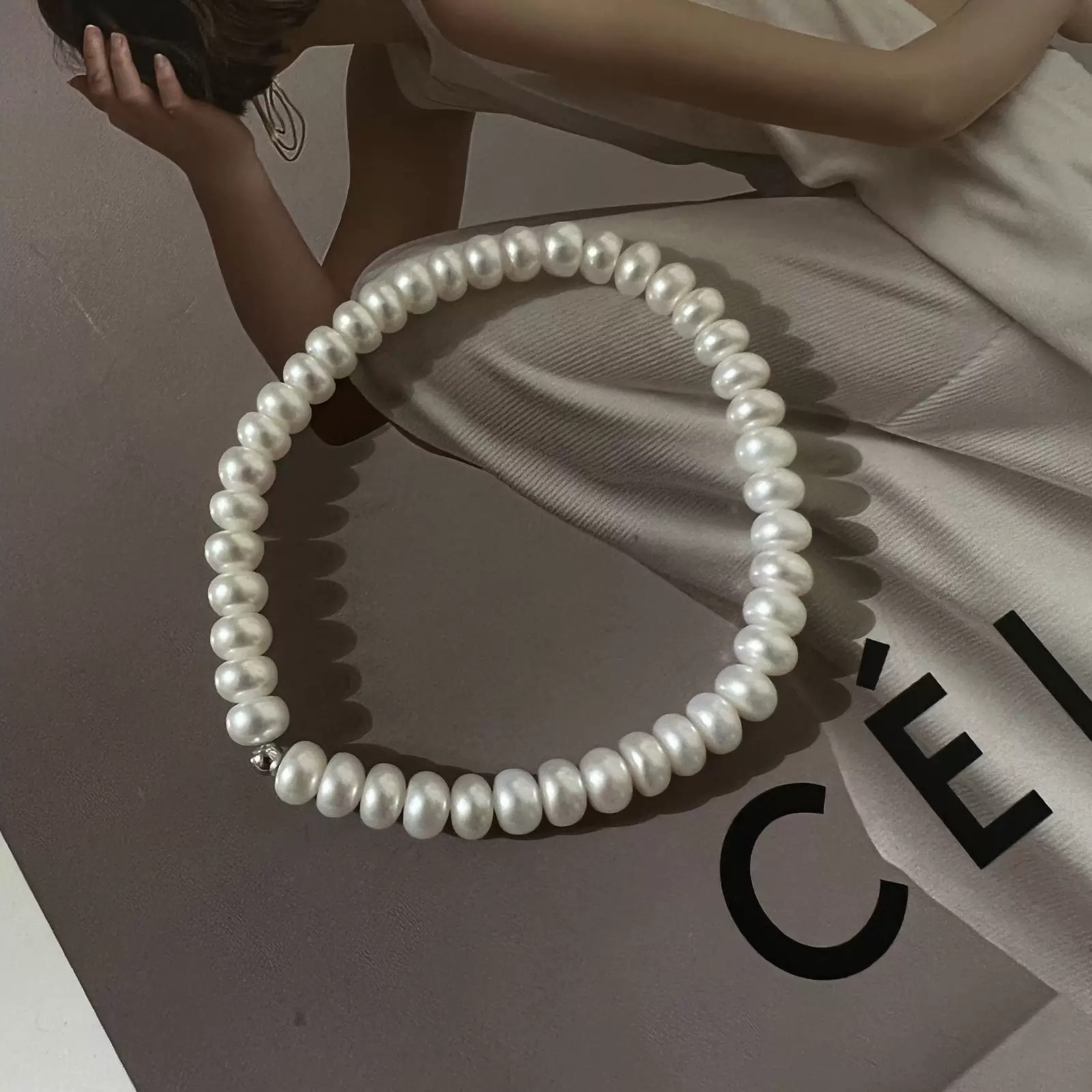 6-7mm纯天然淡水珍珠（无暇）弹力绳简约百搭时尚手串