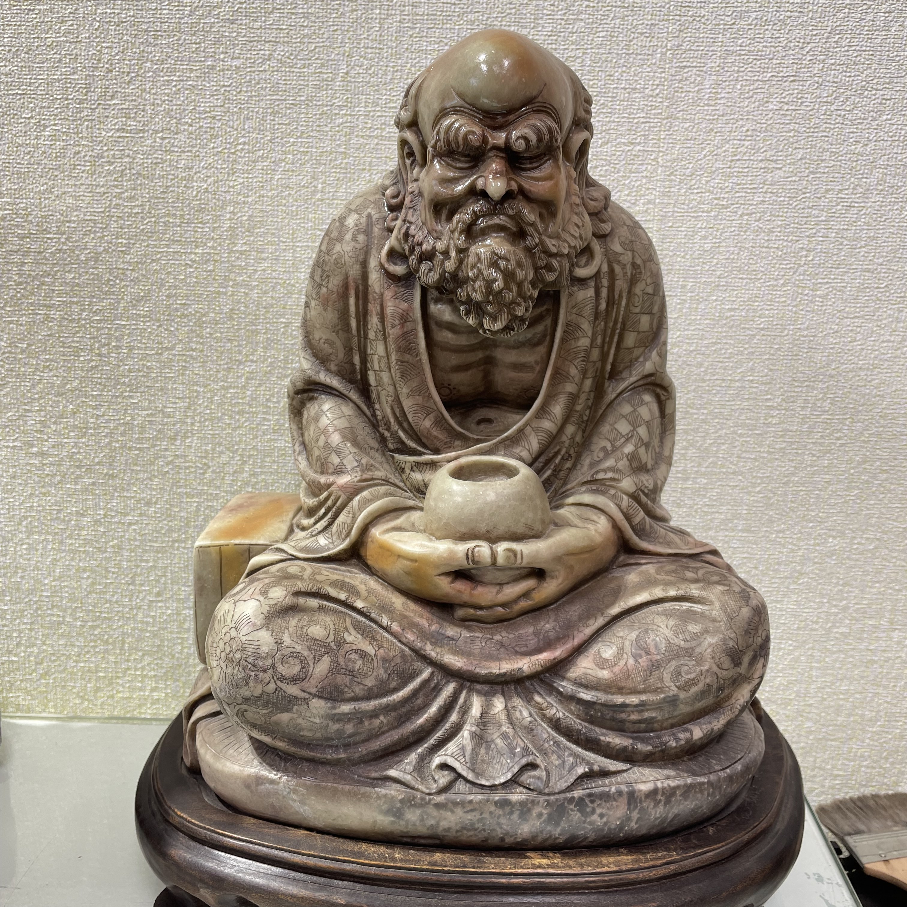 玉石雕刻寿山石手工居家送礼达摩79号链接