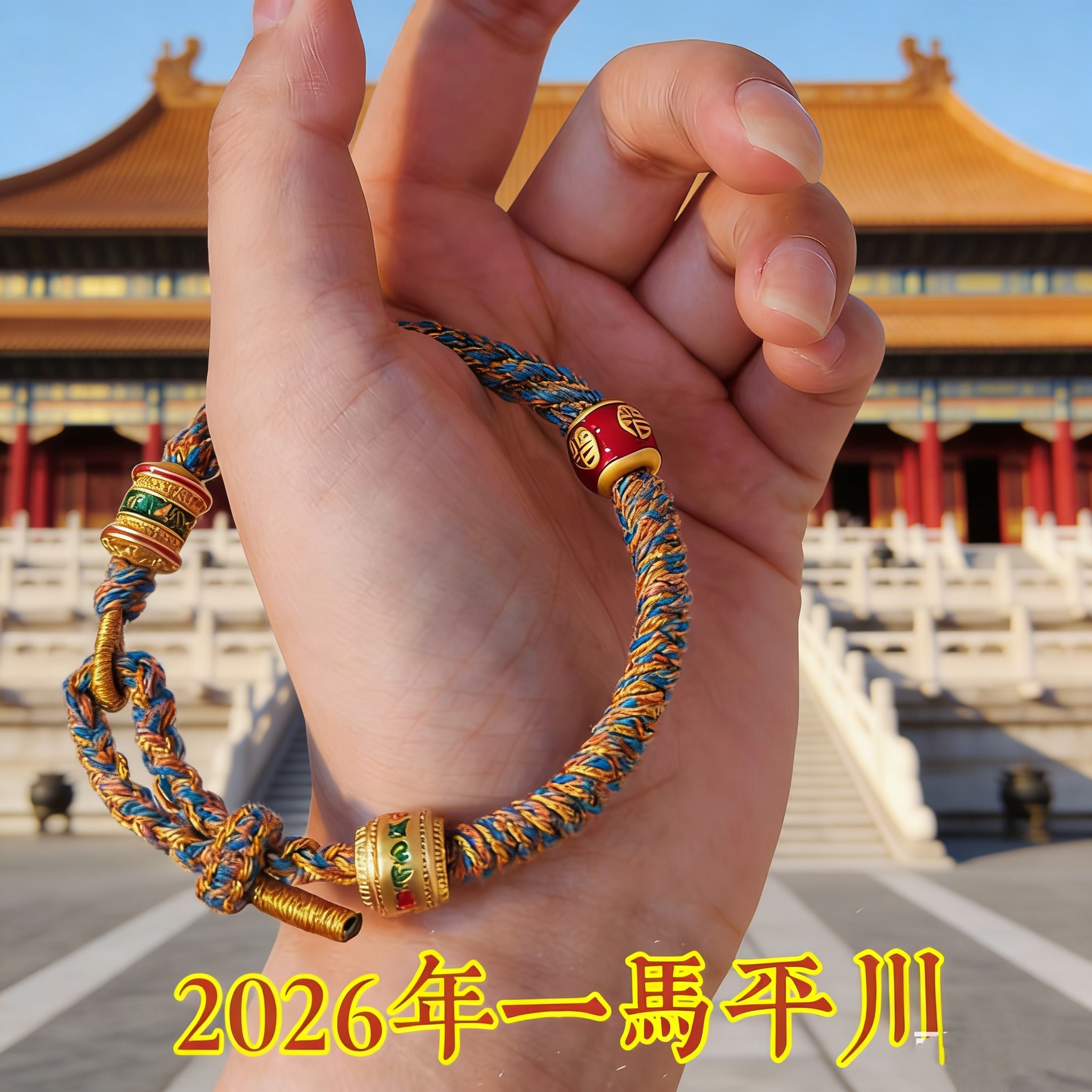 手链 【悟老师粉丝专属】2026年新款 福字手编手绳礼盒装