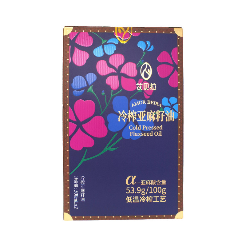 艾贝拉冷榨亚麻籽油礼盒500ml*2 1盒/份