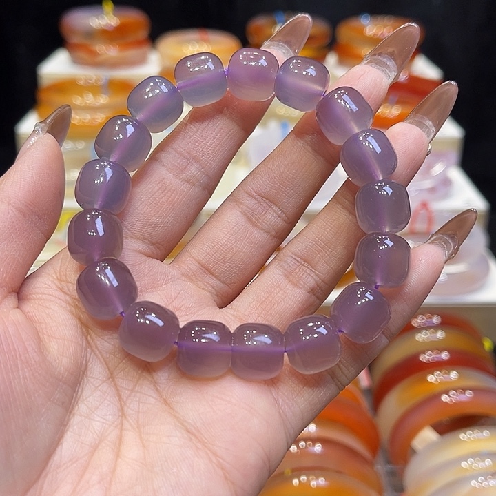 玛瑙/玉髓手镯未镶嵌旯*