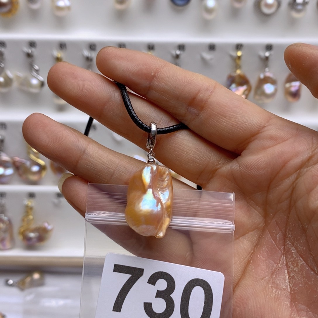 淡水珍珠颈饰银S925镶嵌730